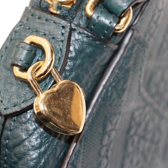 Burberry Pebbled Leather Small Shoulder Handbag - Green - Picture 8 of 16